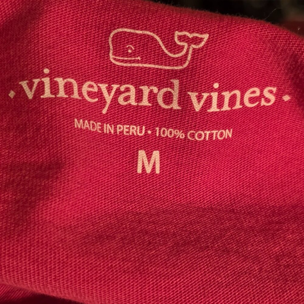 VINEYARD VINES (MED) Pink Long Sleeve Hooded Cotton Top - Picture 8 of 8